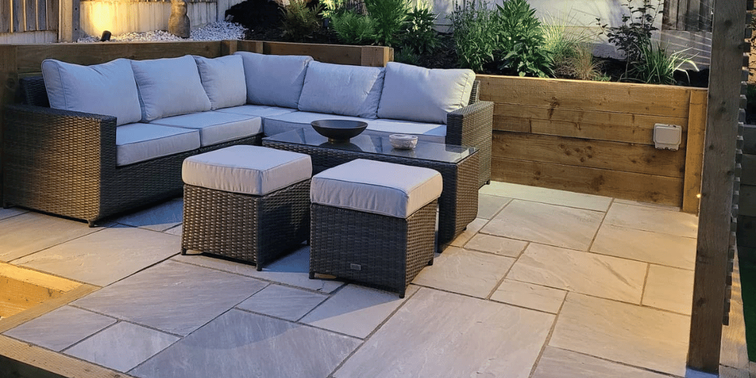 indian sandstone patio